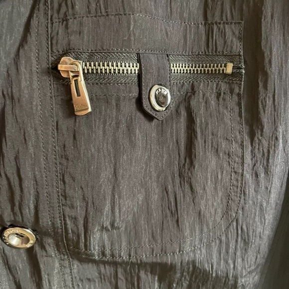 Blu Martini Blazer Jacket Mens Sz 44R /34R US Black Poly Nylon Pockets - Picture 4 of 9